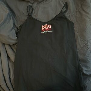 Lulu black spaghetti strap tank. NWOT